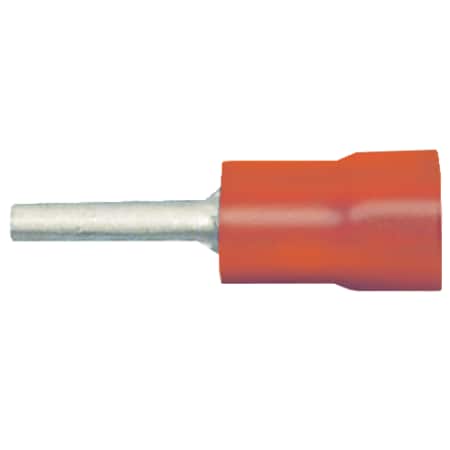 Quickcable Pin Terminal, 0.075 in Stud Size, 14 AWG, 600 V, PVC Insulated, Blue, 100 PK 160275-100